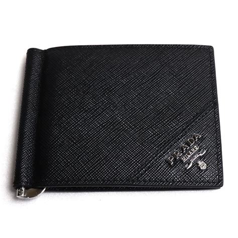 prada saffiano bifold wallet with money clip|prada odette saffiano.